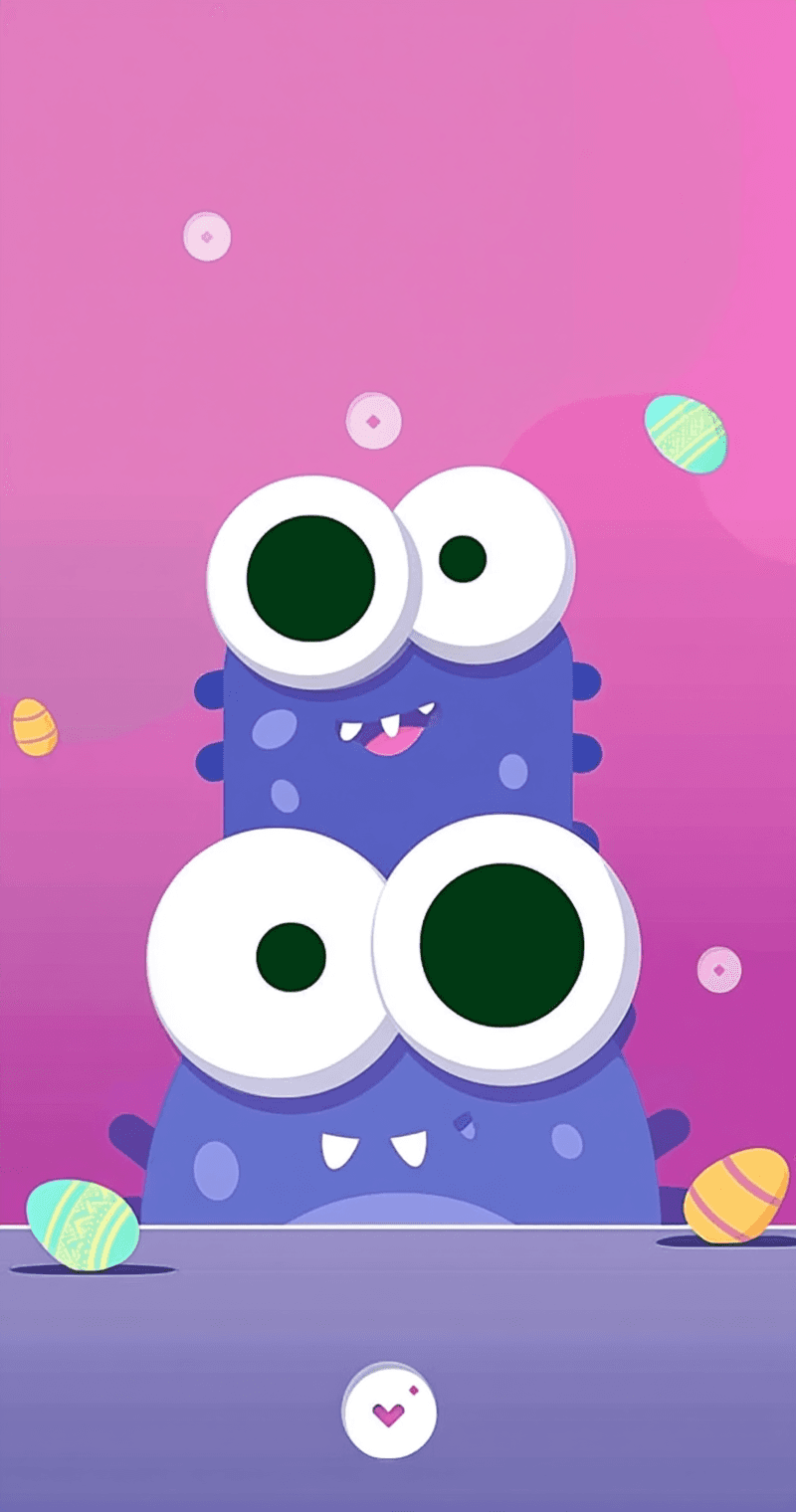 Cute Monster Night original repeating artwork