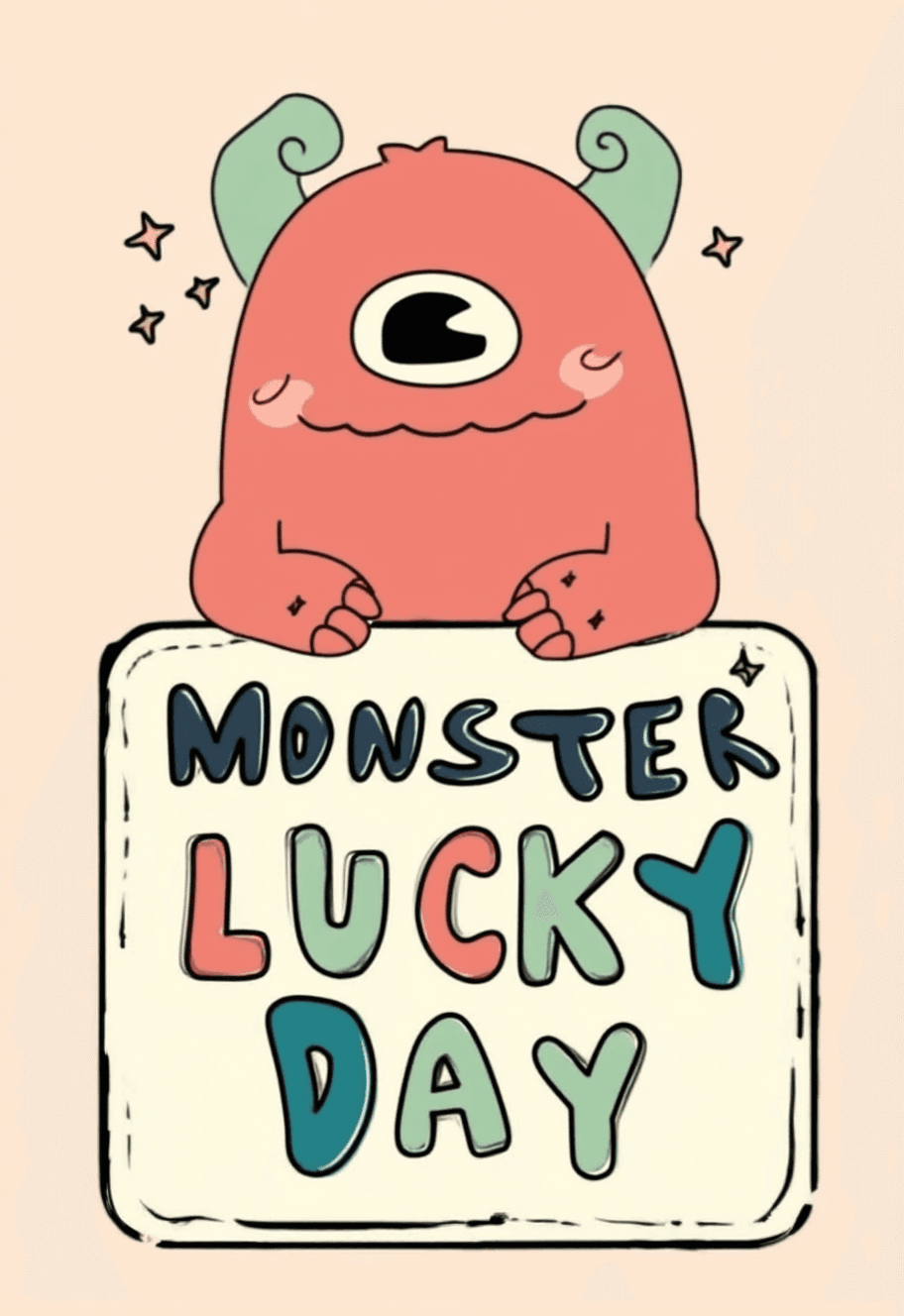 Cute Monster Play original repeating artwork