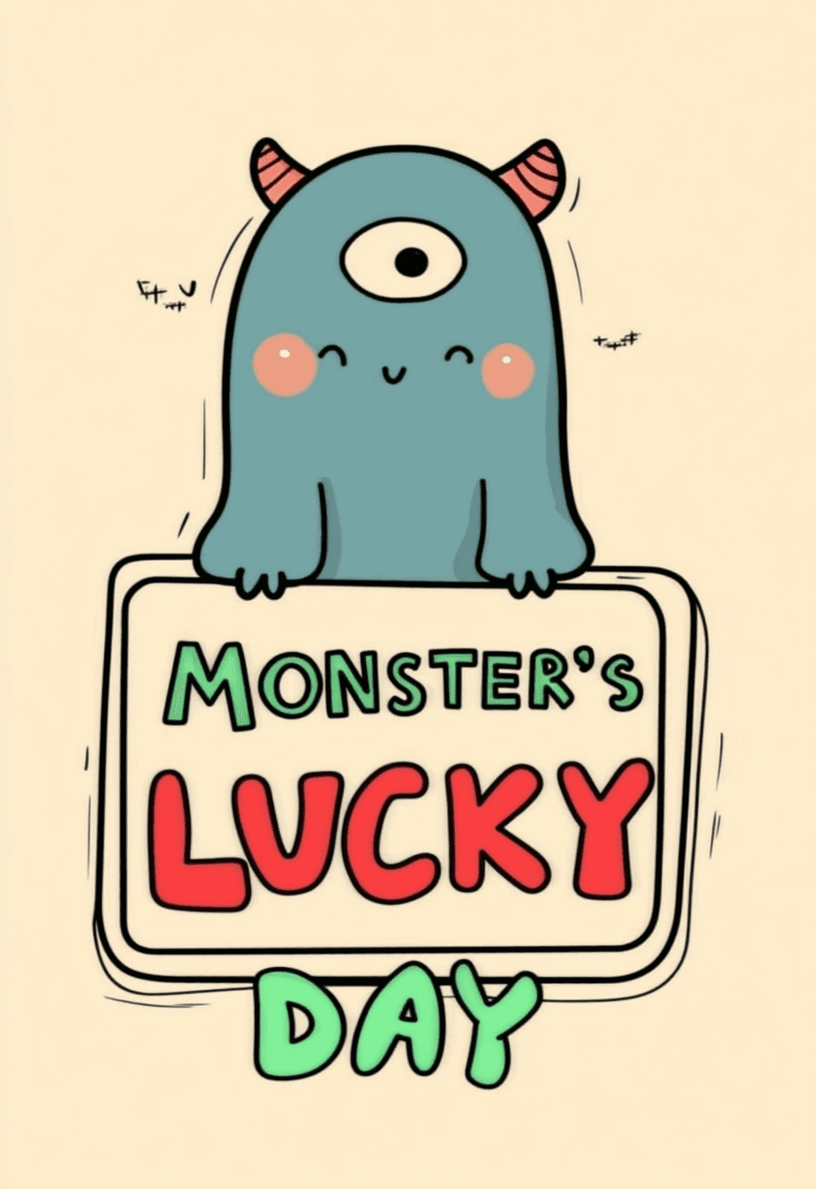 Cute Monster Summer original repeating artwork