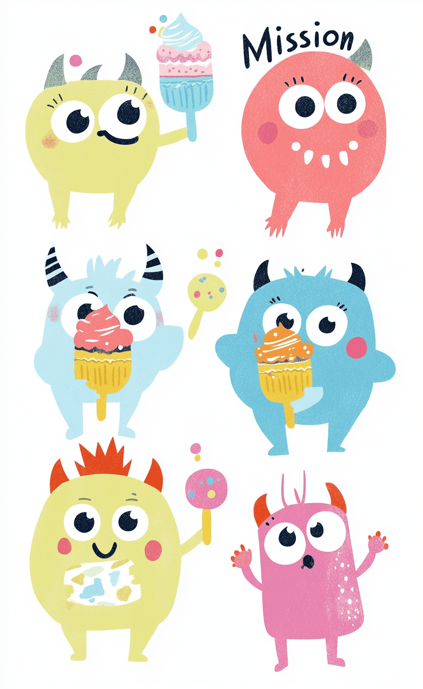 Cute Monster Avenue original repeating artwork
