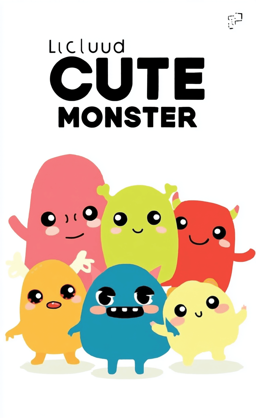 Cute Monster Print original repeating artwork