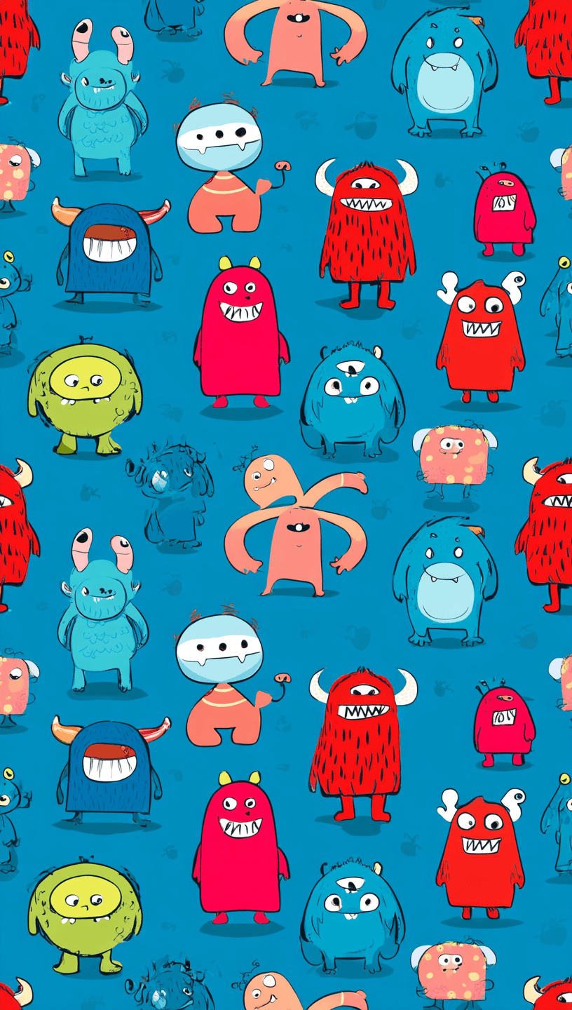 Monster 198 original repeating artwork