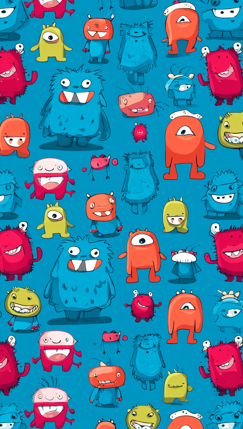Monster 166 original repeating artwork