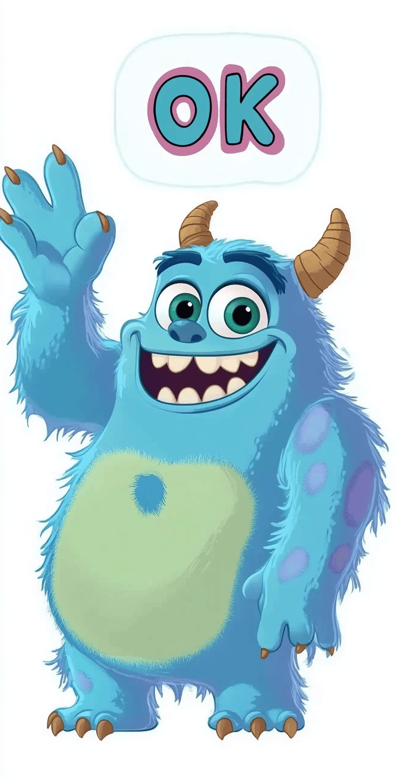Cute Monster Burst original repeating artwork