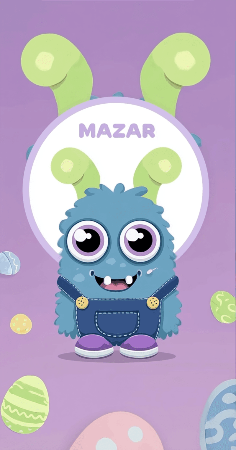 Cute Monster Midnight original repeating artwork