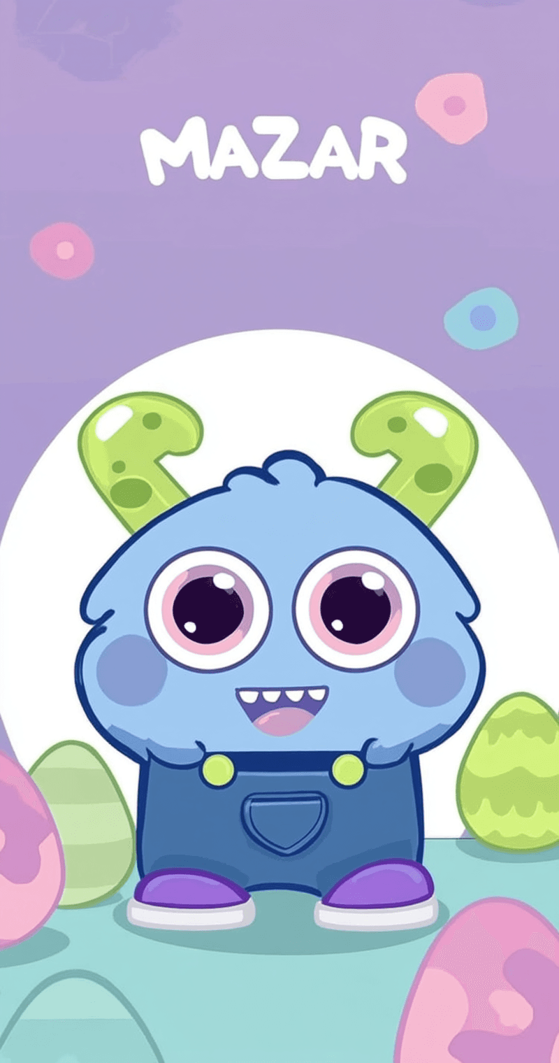 Cute Monster Pop original repeating artwork