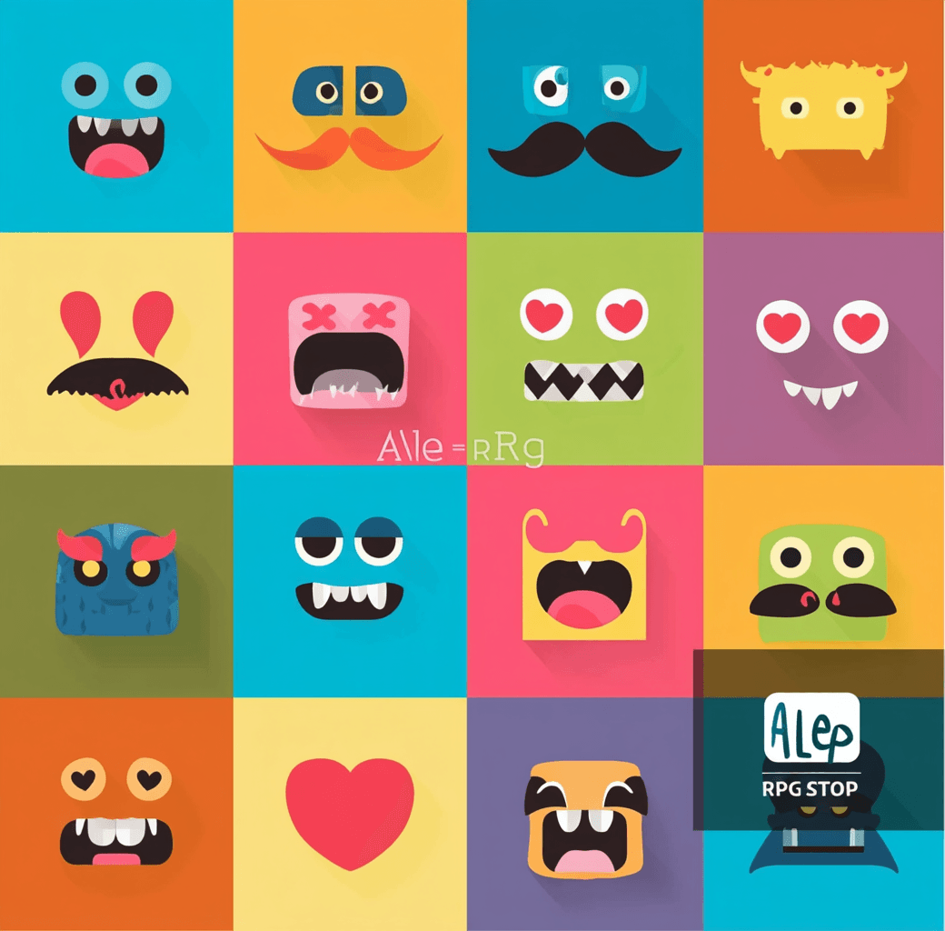 Quirky Icon Tribe original repeating artwork