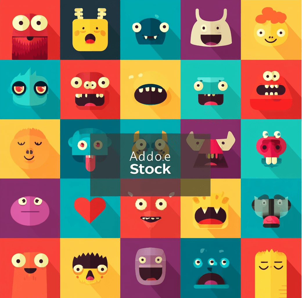 Quirky Icon Club original repeating artwork