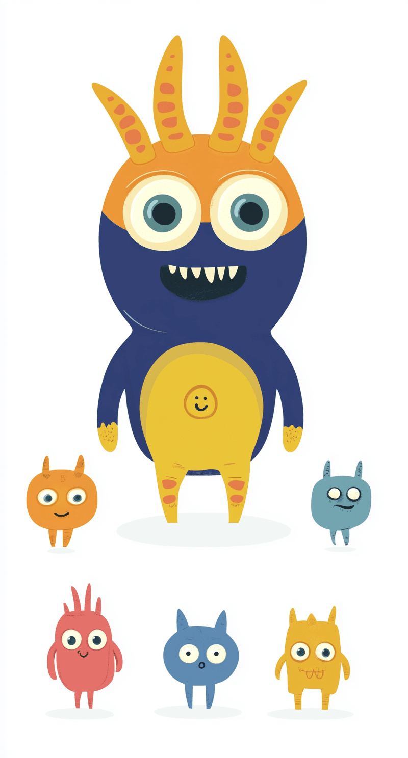 Cute Monster Flare original repeating artwork