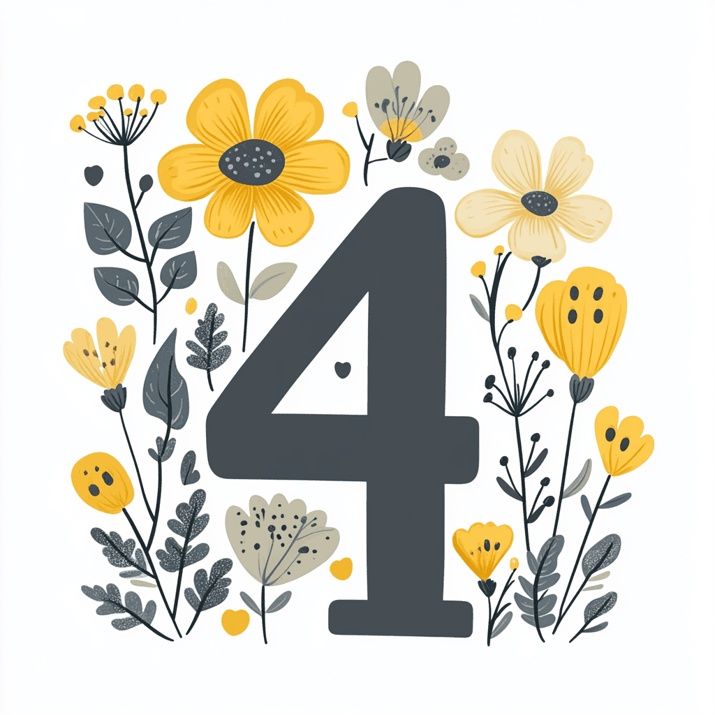 Number Grow original repeating artwork