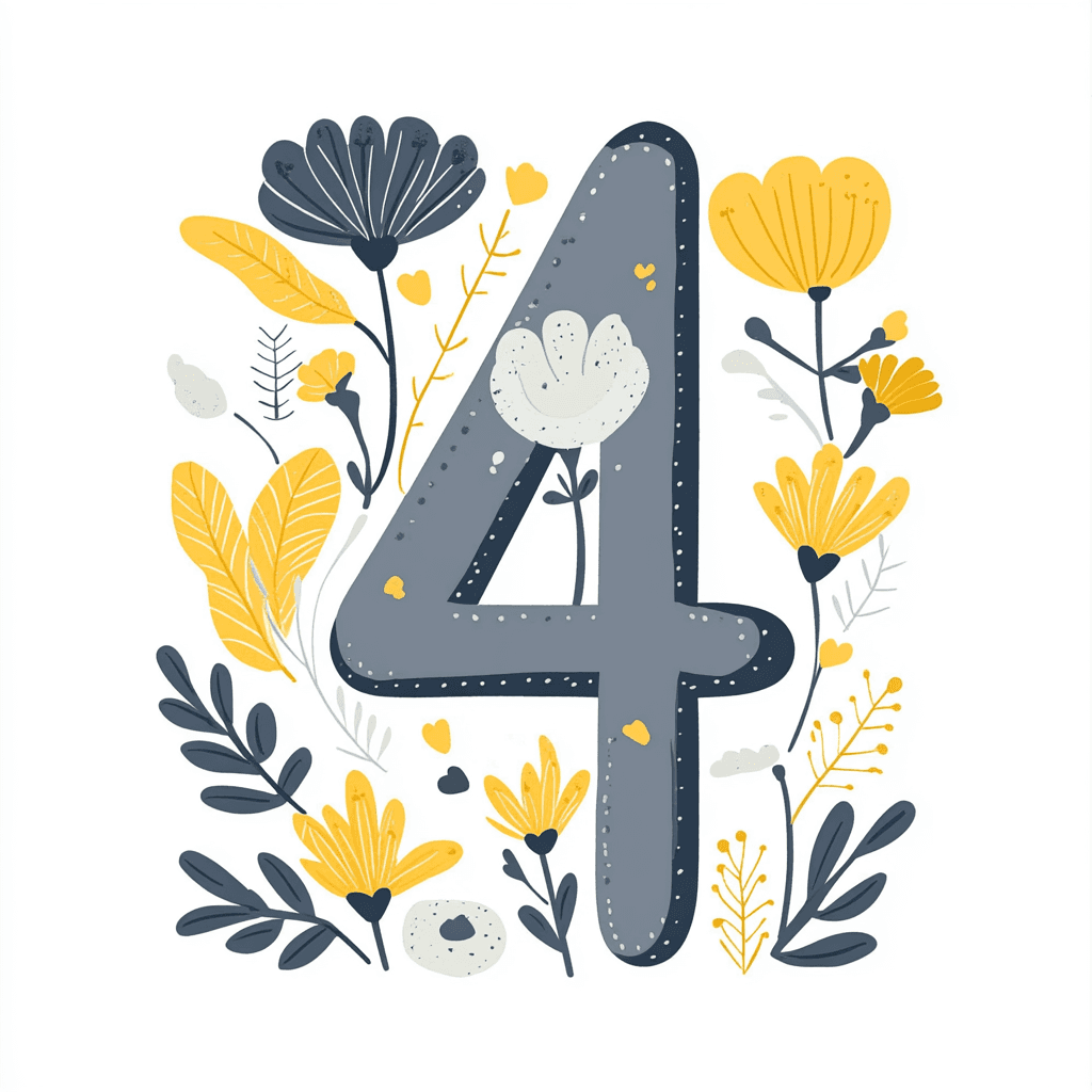 Number Winter original repeating artwork