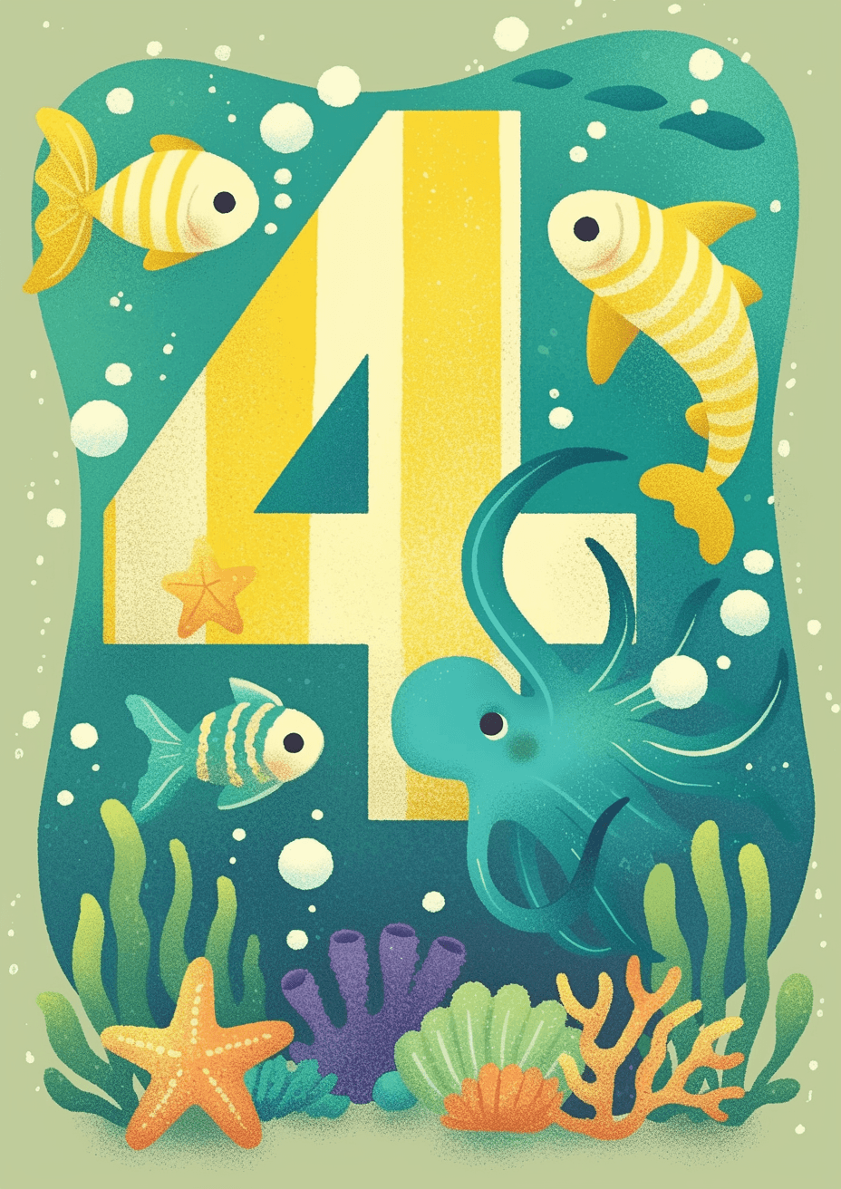 Animal Number 058 original repeating artwork