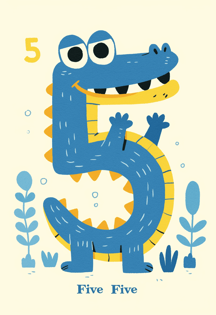Animal Number 019 original repeating artwork