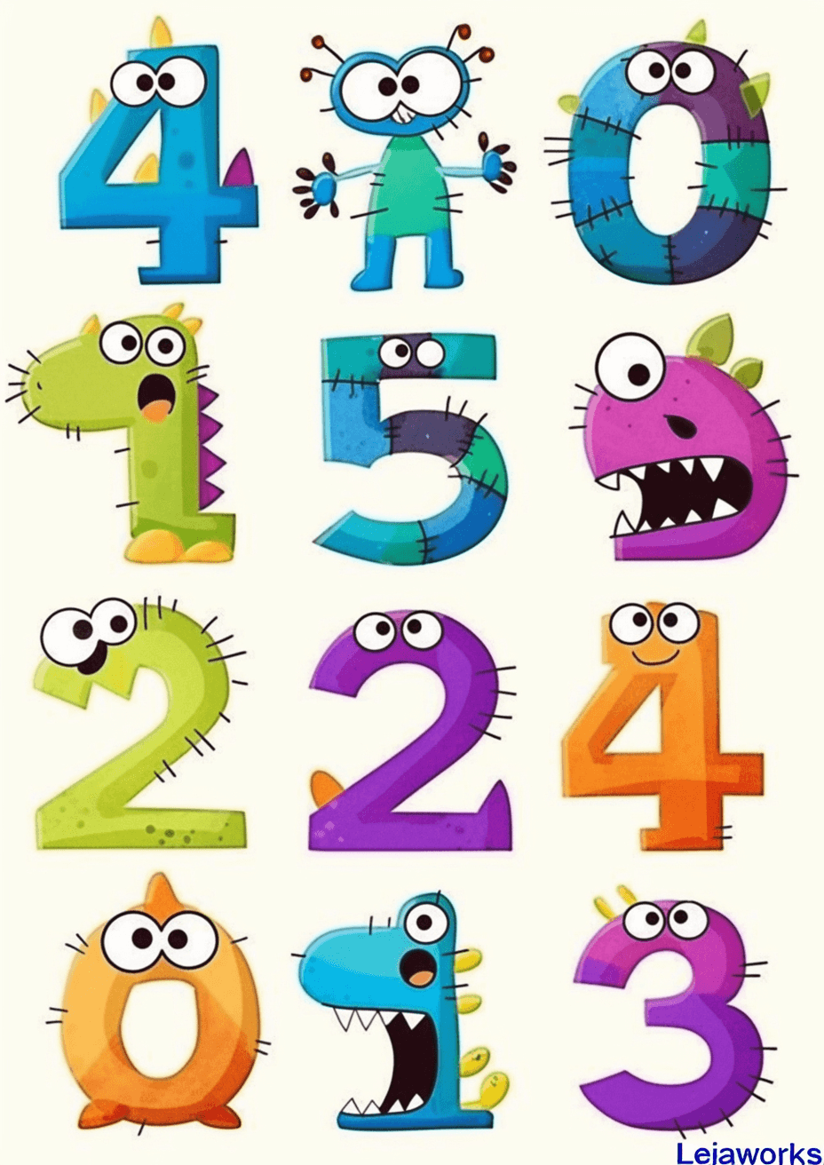 Animal Number 040 original repeating artwork