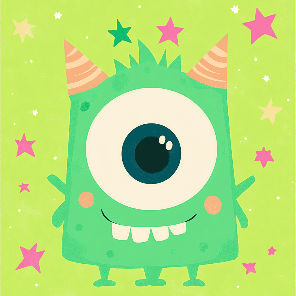 Cartoon Elf Burst original repeating artwork