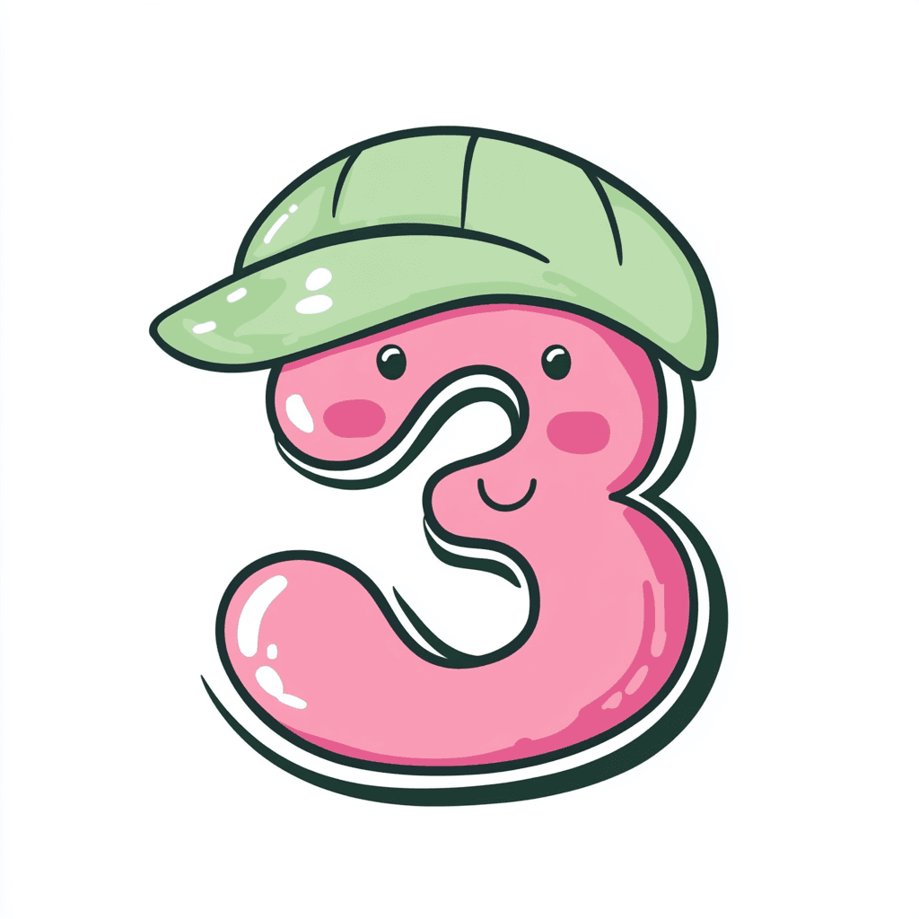 Cute Number Onyx original repeating artwork