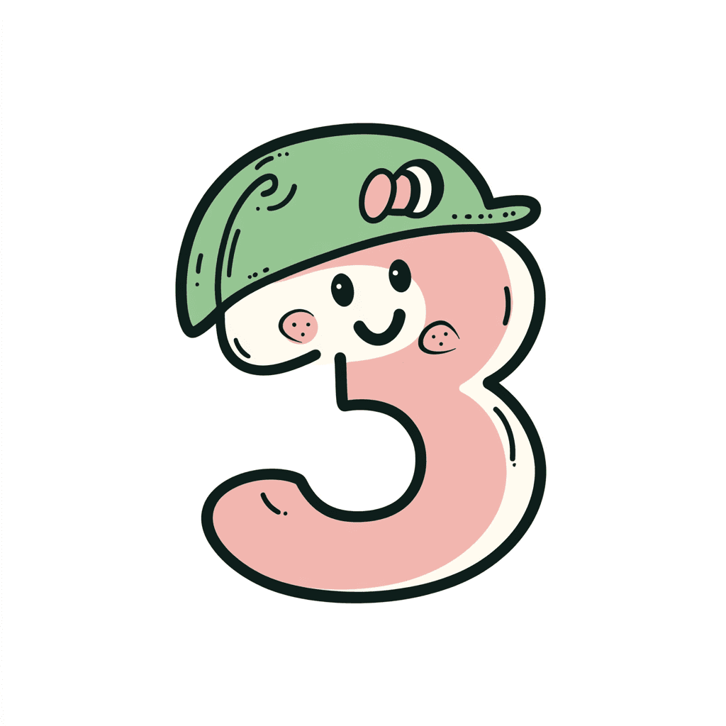 Cute Number Burst original repeating artwork