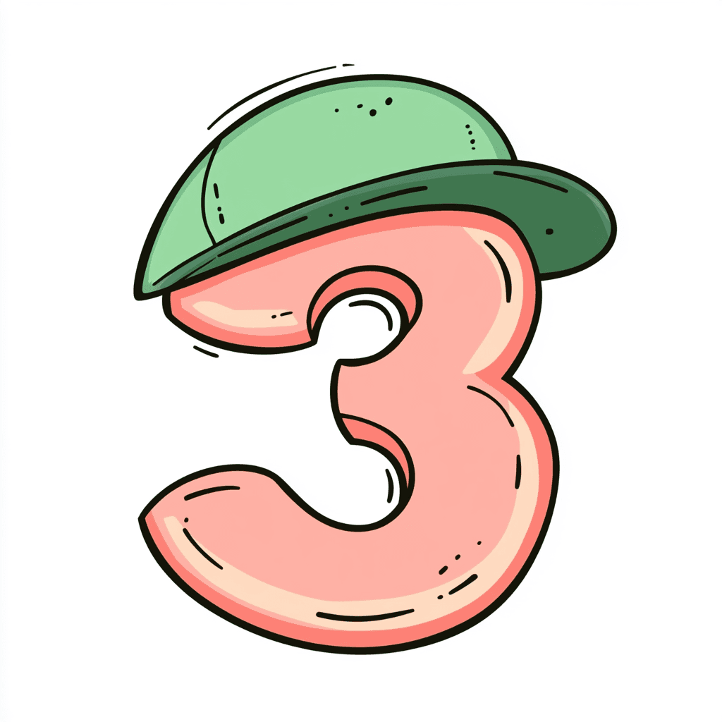 Cute Number Run original repeating artwork