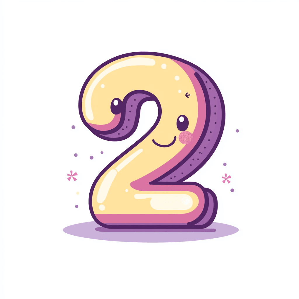 Cute Number Ivory original repeating artwork