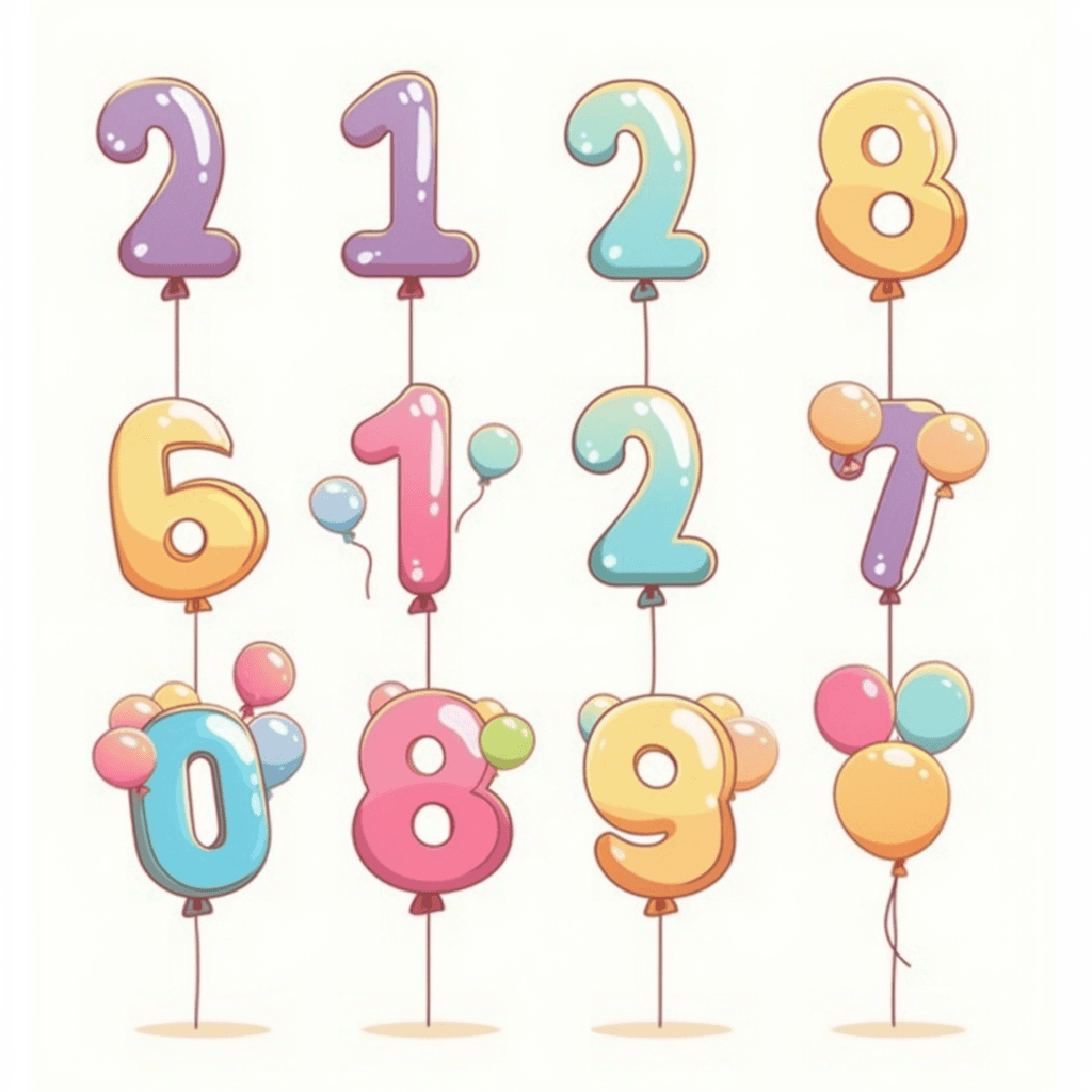 Cute Number Amber original repeating artwork