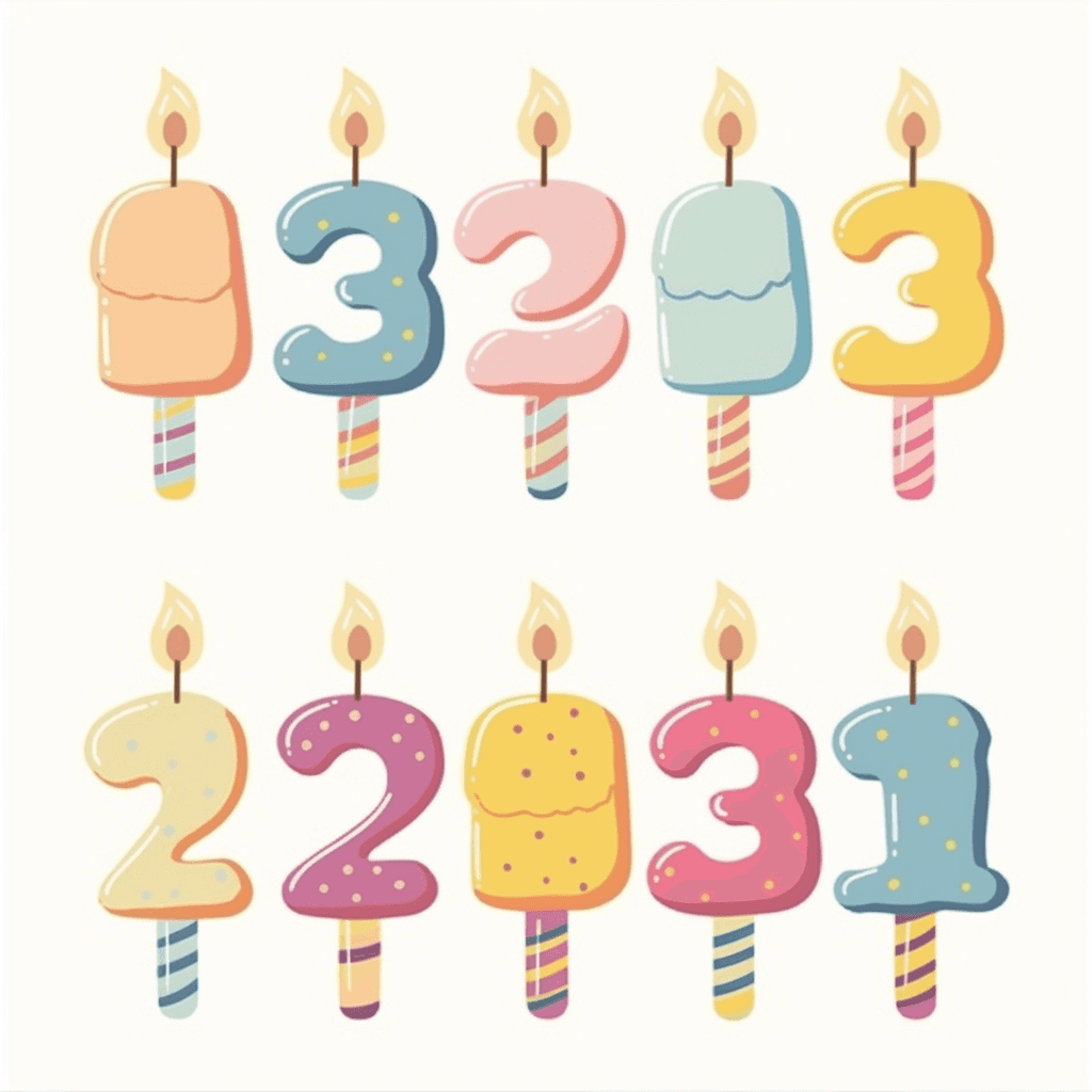 Cute Number Loop original repeating artwork