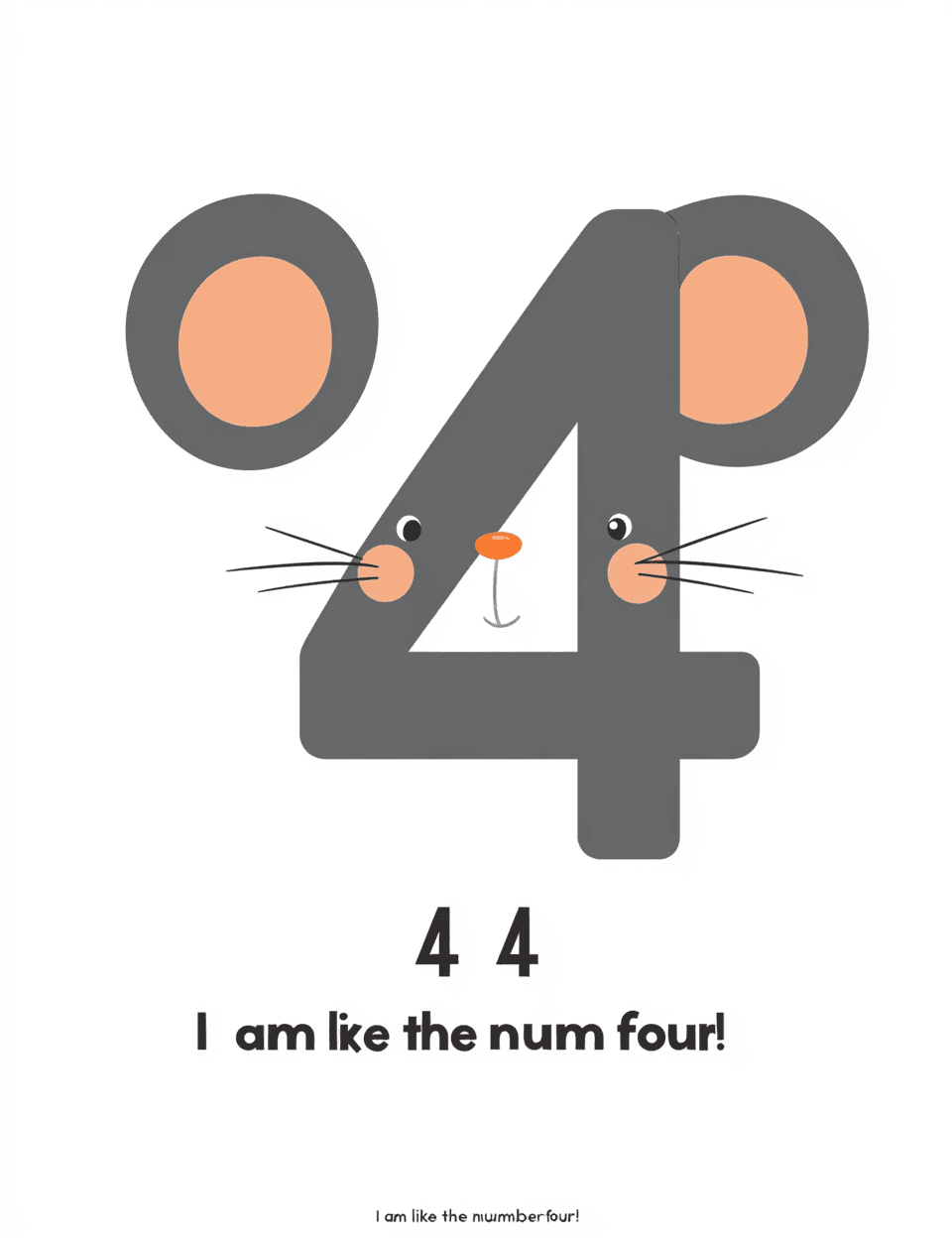 Animal Number Subway original repeating artwork