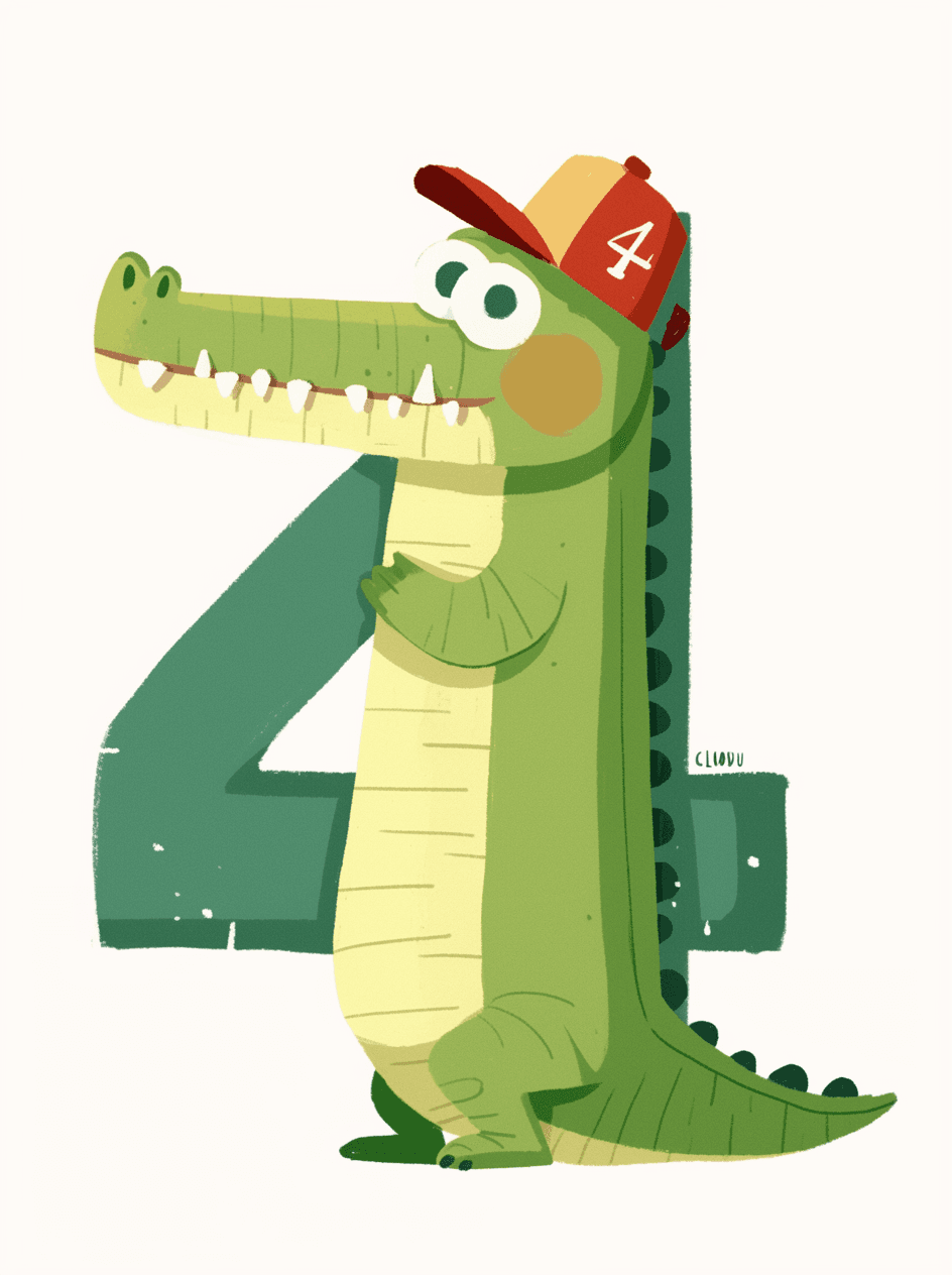 Animal Number Burst original repeating artwork