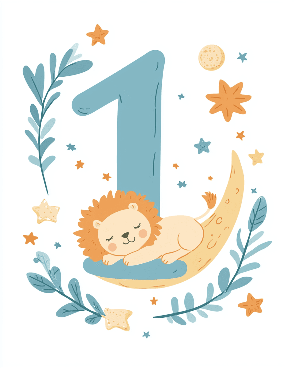 Animal Number Evening original repeating artwork
