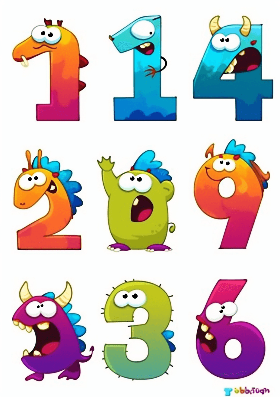 Animal Number Pop original repeating artwork