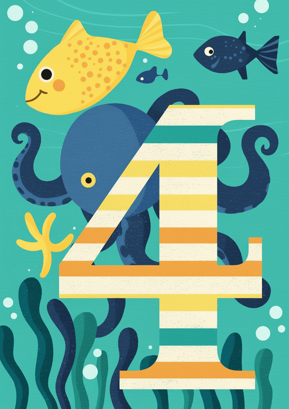 Animal Number 186 original repeating artwork