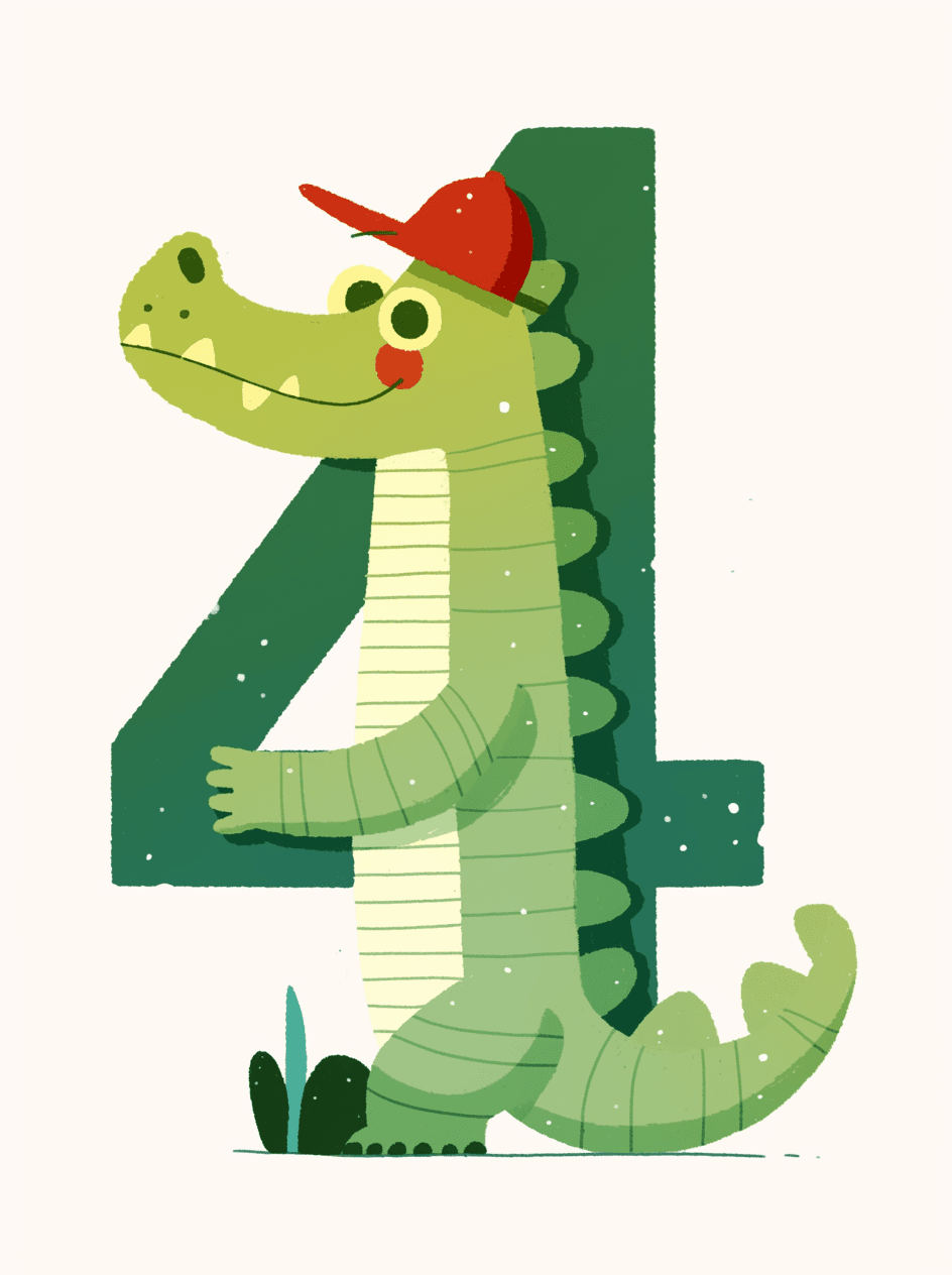 Animal Number North original repeating artwork