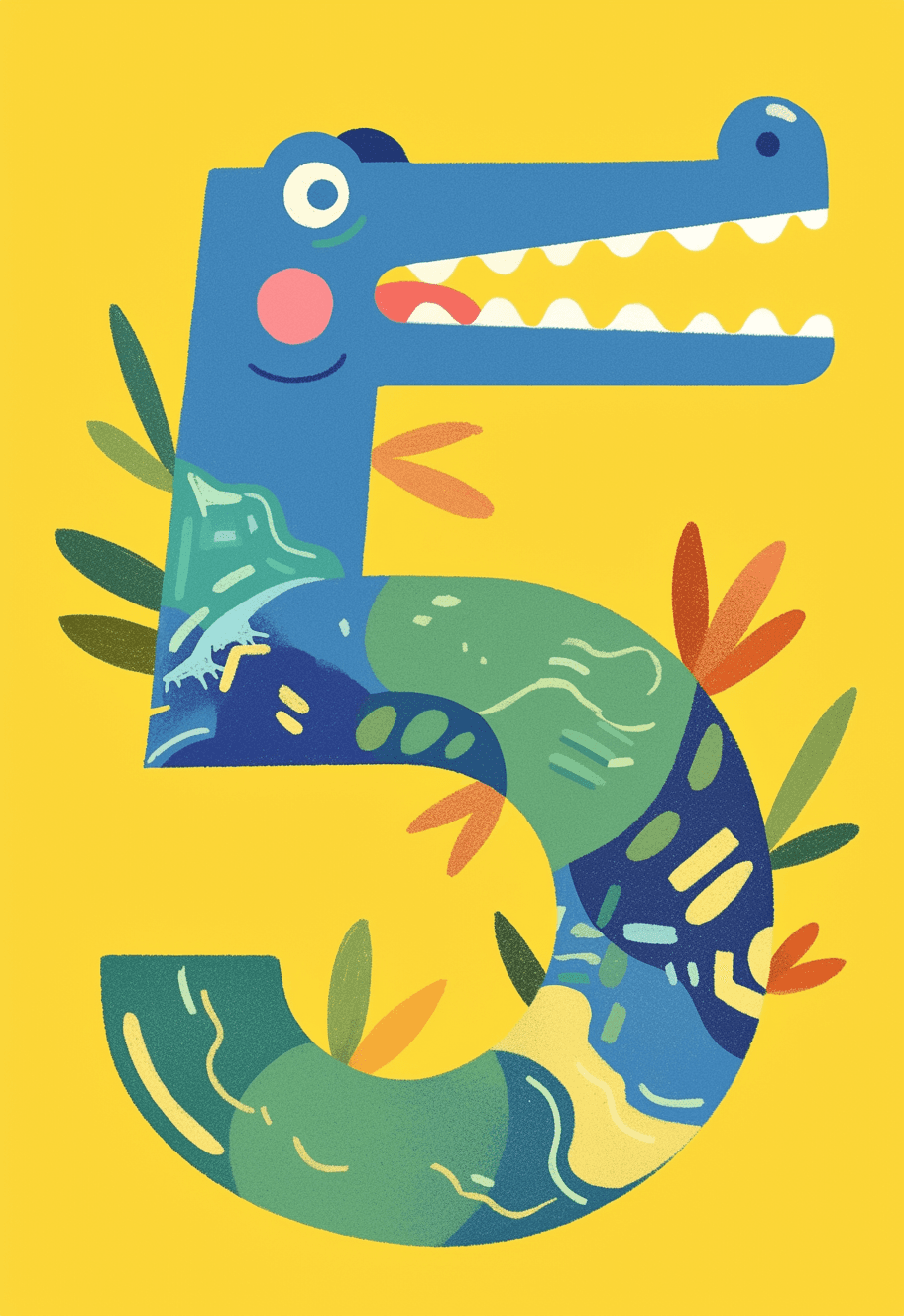 Animal Number 069 original repeating artwork