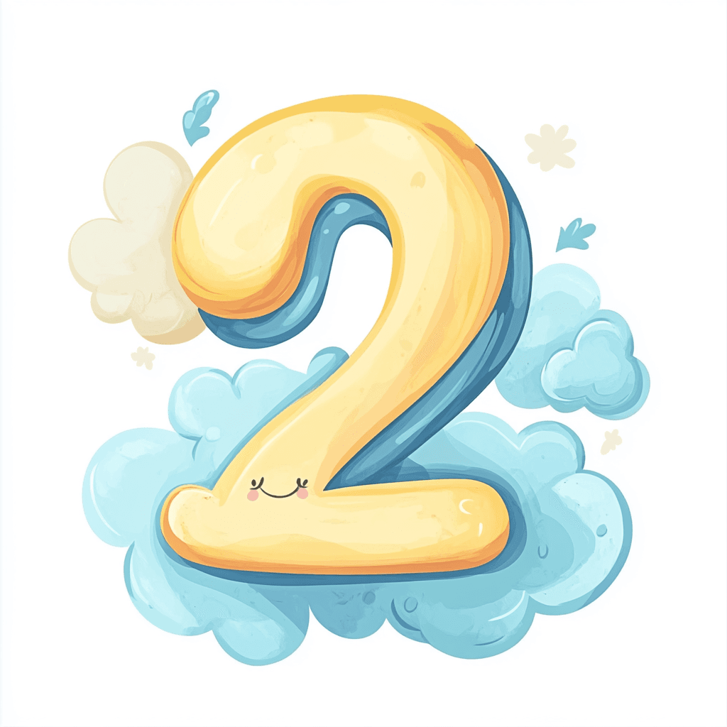 Cute Number Flow original repeating artwork