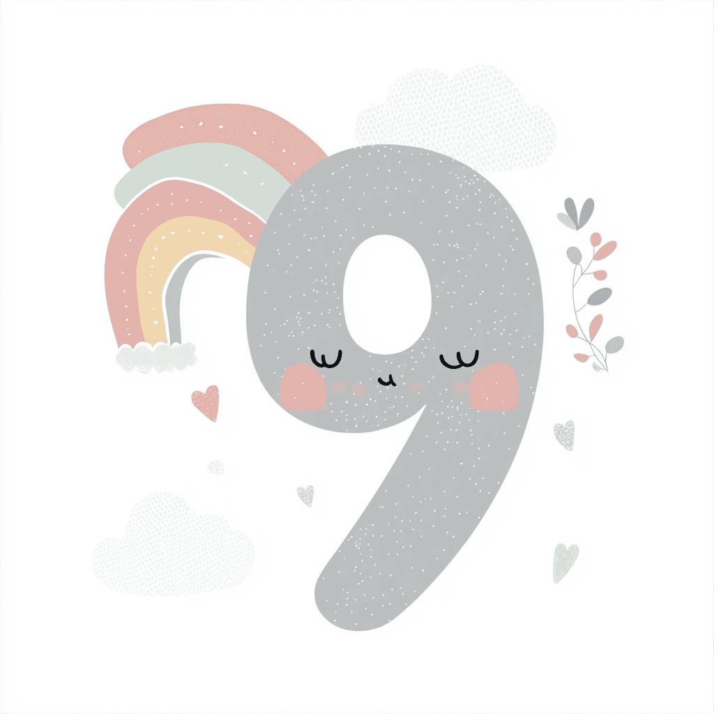 Cute Number 038 original repeating artwork