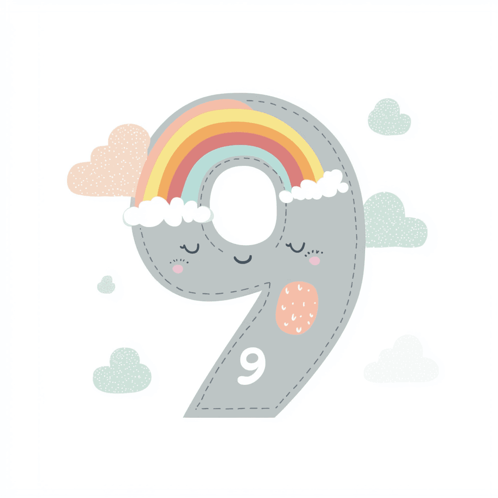 Cute Number Wander original repeating artwork