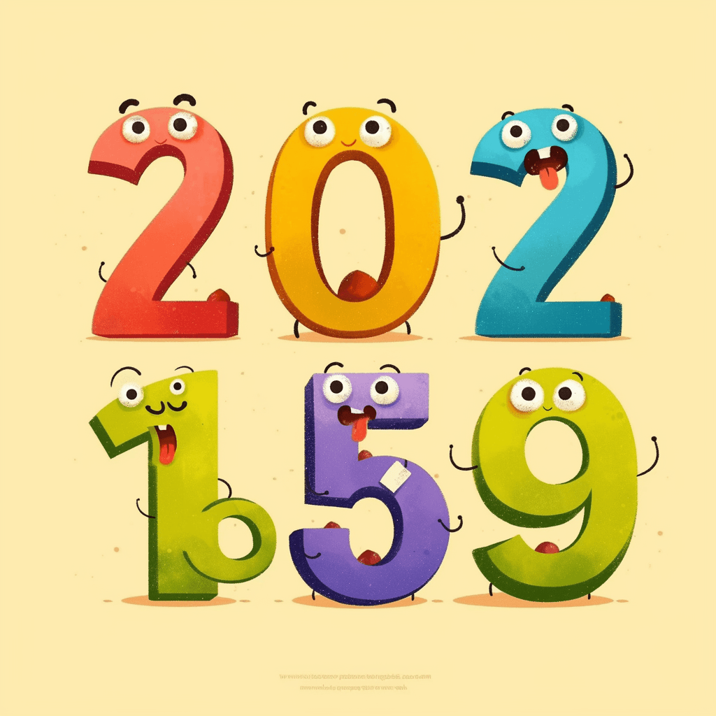 Cartoon Cartoon Number Edition original repeating artwork