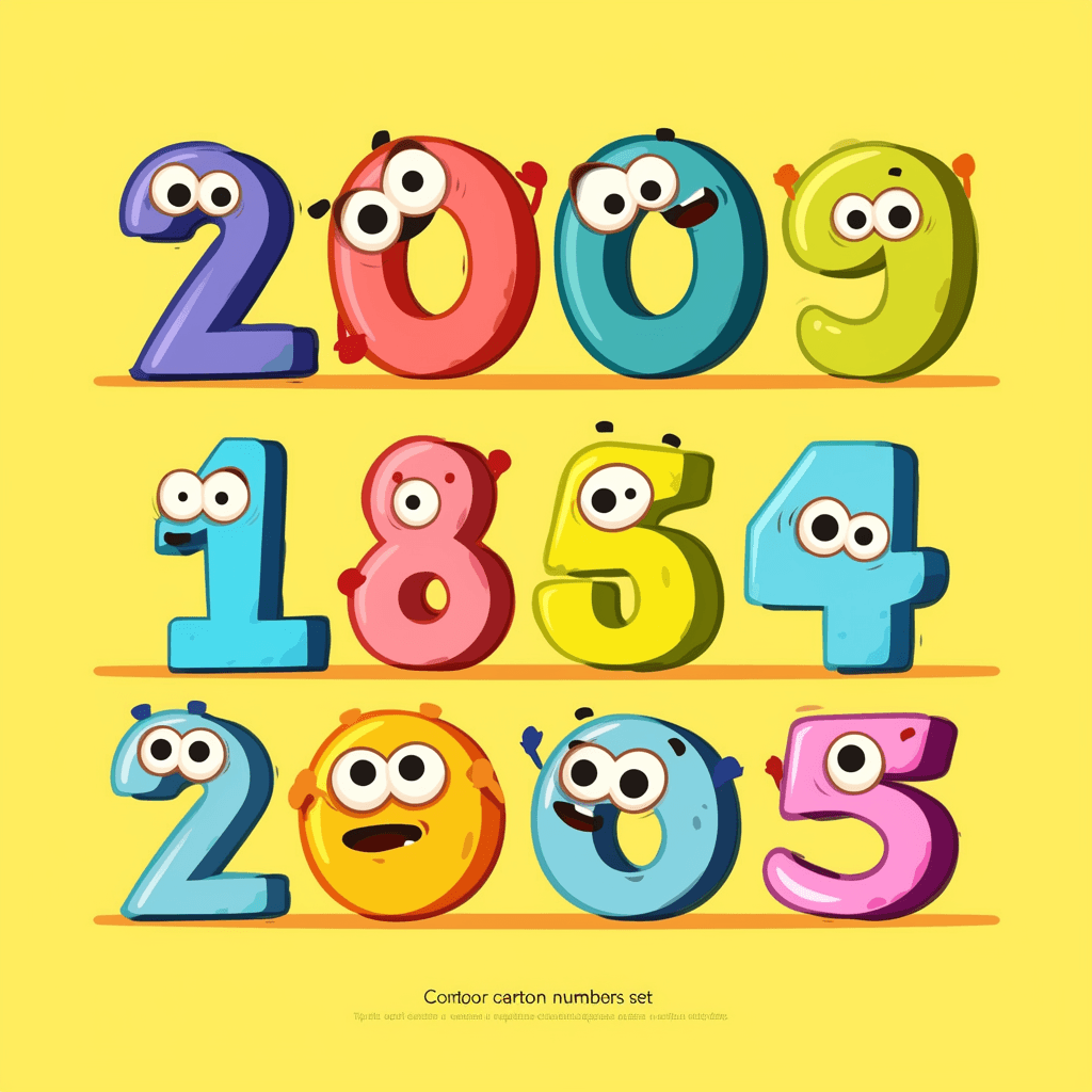 Cartoon Cartoon Number Gleam original repeating artwork