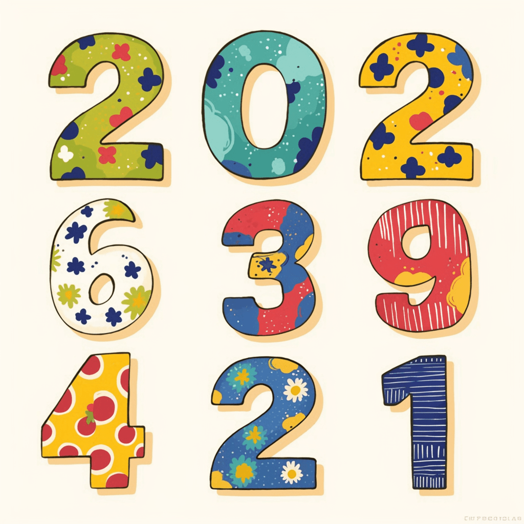 Number 010 original repeating artwork