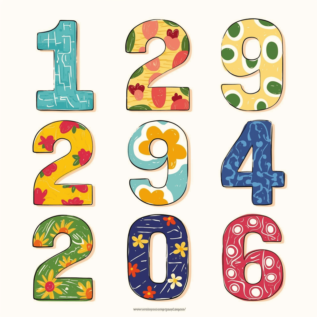 Number 087 original repeating artwork