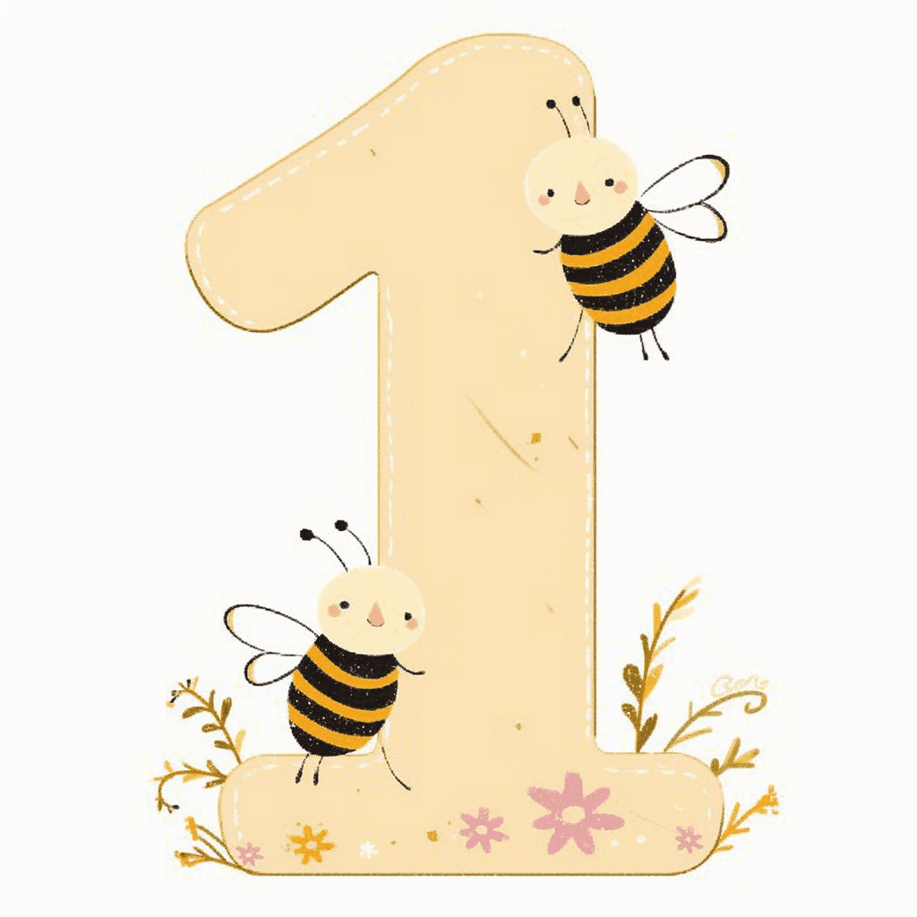 Animal Number Trail original repeating artwork