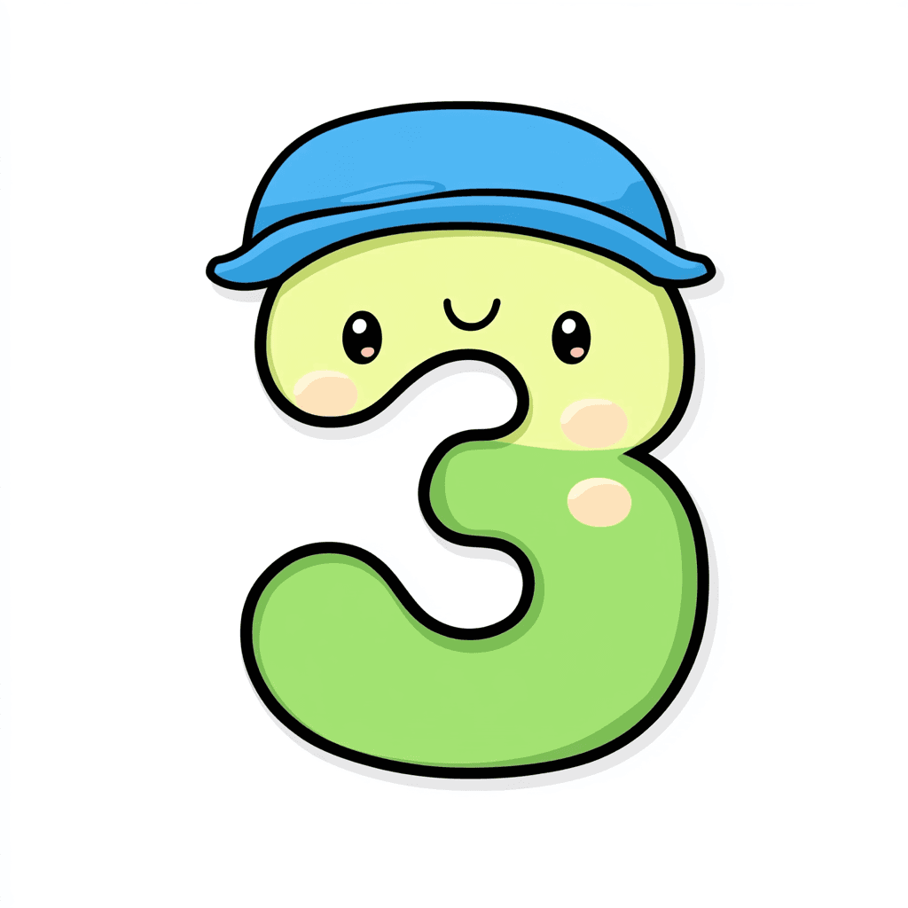 Cute Number Shine On original repeating artwork