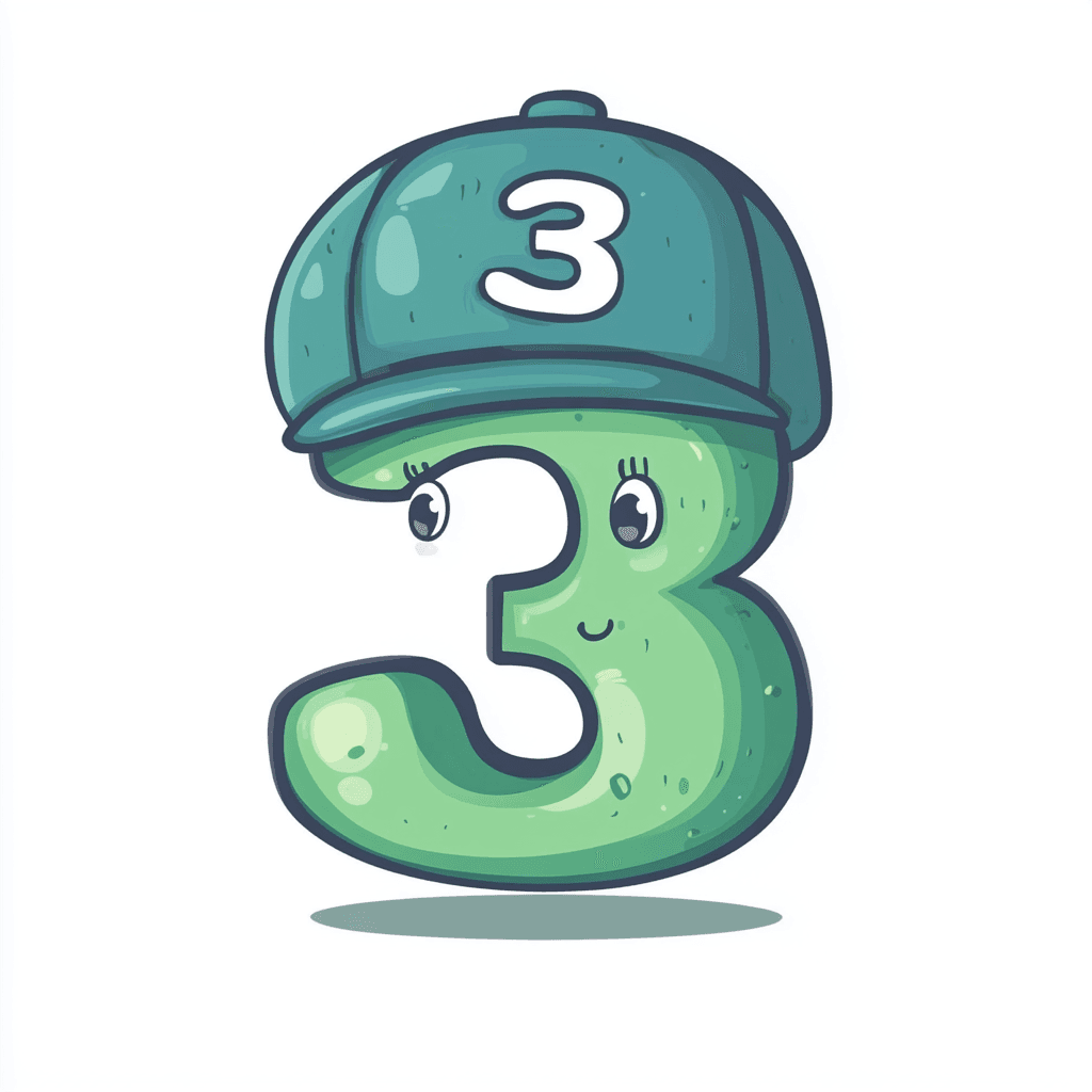 Cute Number 002 original repeating artwork