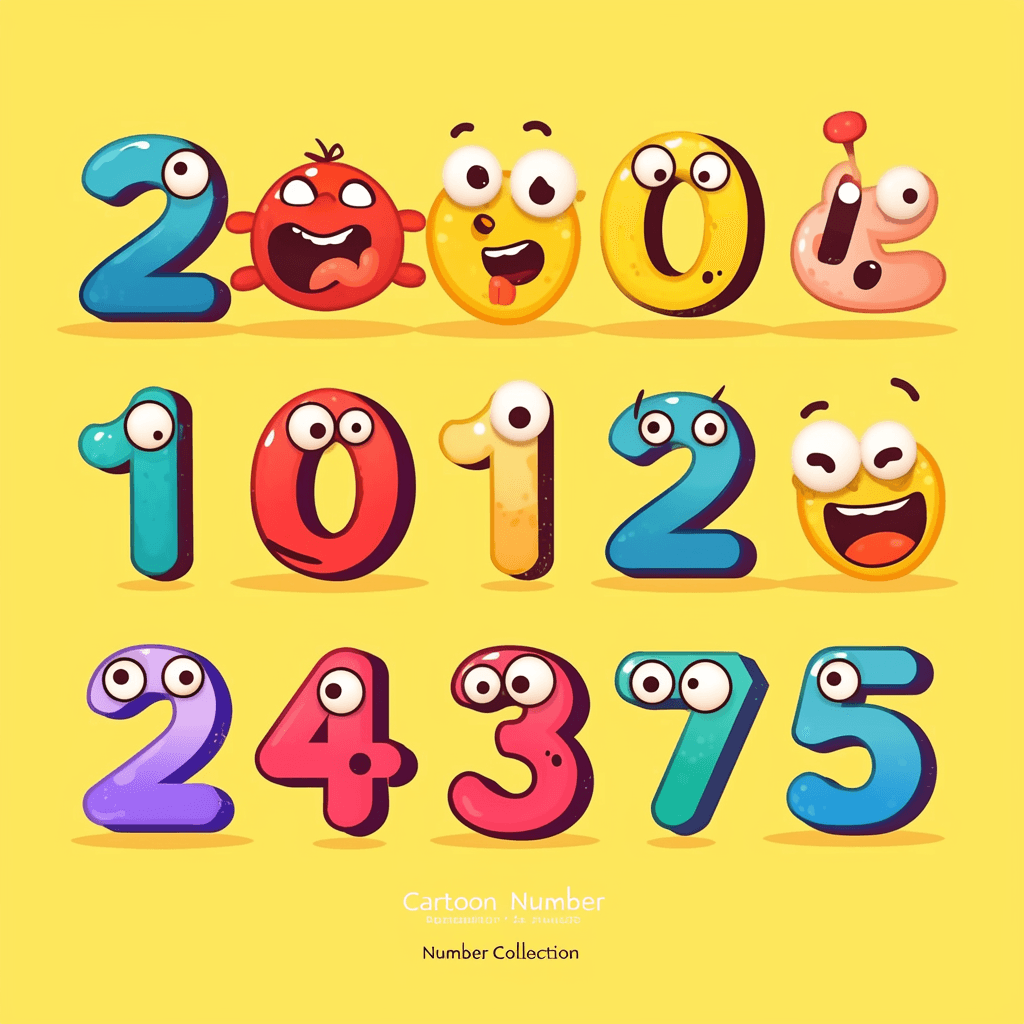 Cartoon Cartoon Number Flare original repeating artwork
