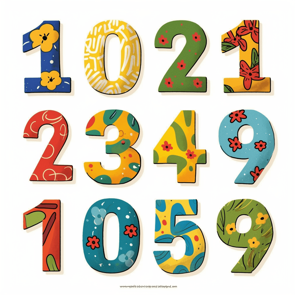 Number 076 original repeating artwork