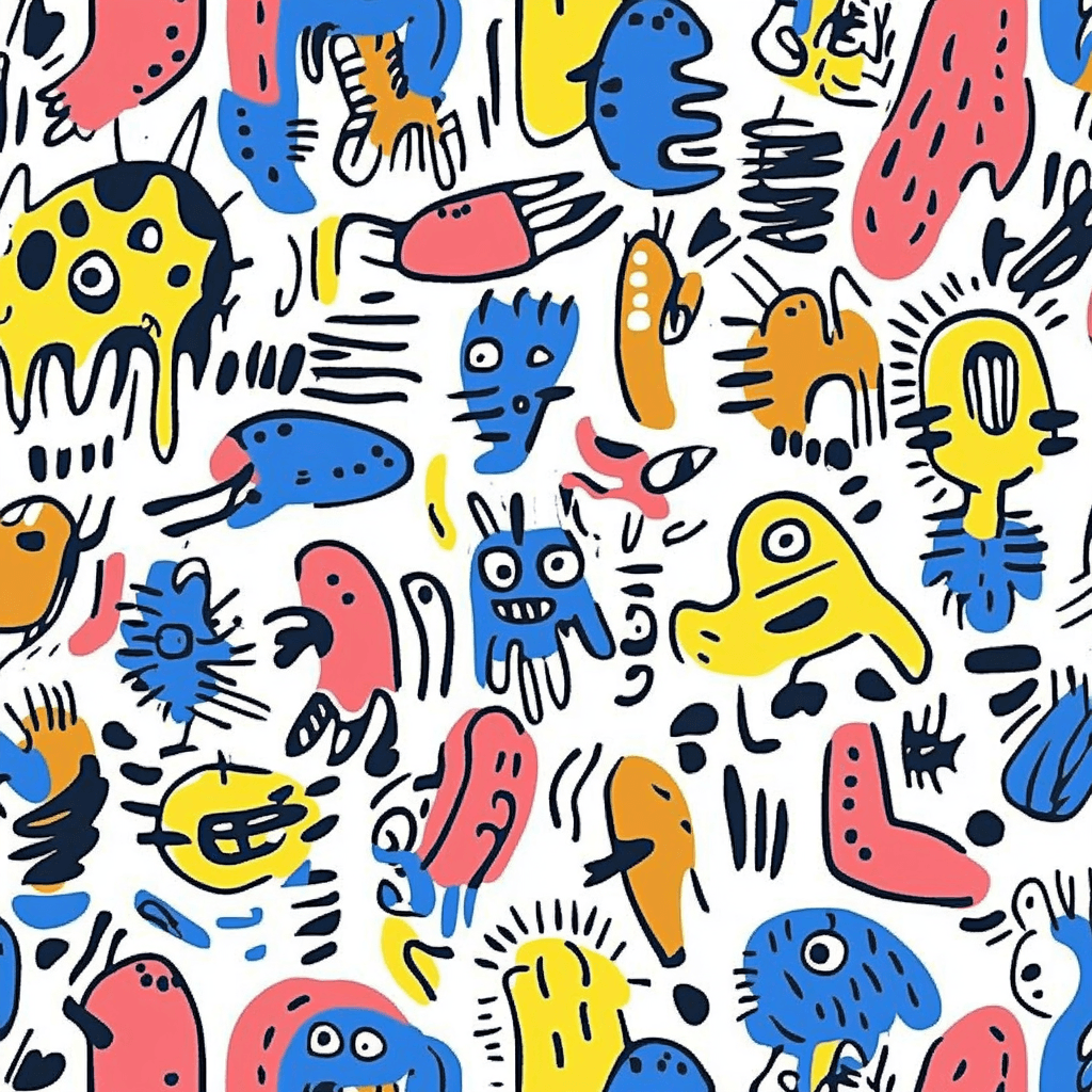 Quirky 066 original repeating artwork