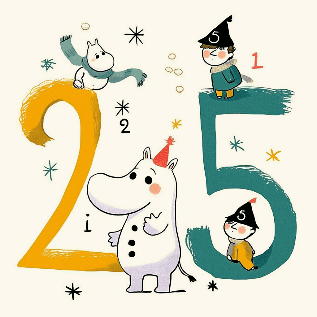 Cute Number Rooftop original repeating artwork