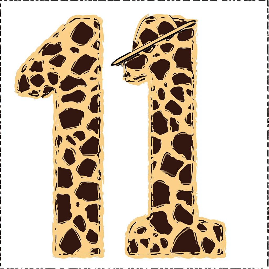 Cute Number Line original repeating artwork
