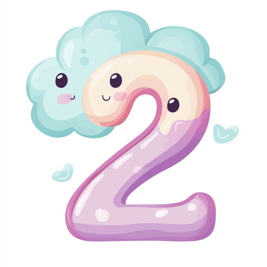 Cute Number Glide original repeating artwork