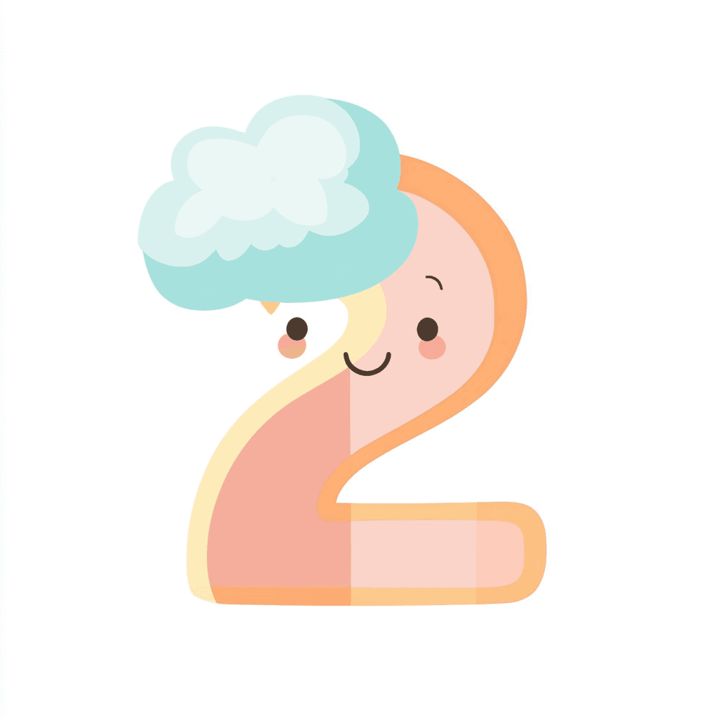Cute Number Series original repeating artwork