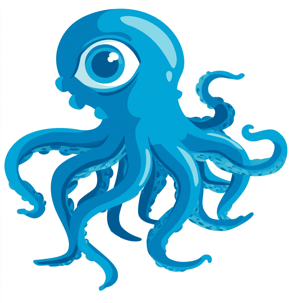 Cartoon Octopus original repeating artwork